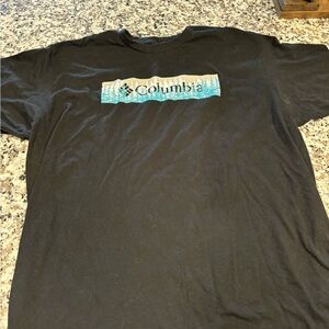 Columbia Black Short Sleeve Tee with Teal Logo